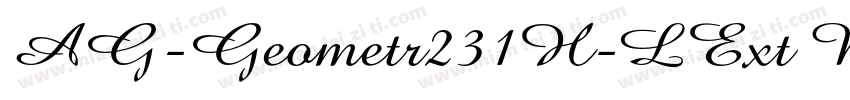AG-Geometr231H-LExt Normal Regular字体转换